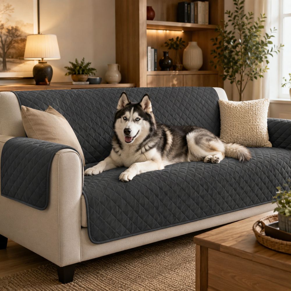 Sir Waggington Quilted Waterproof Sofa Cover