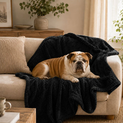 Sir Waggington Sherpa Waterproof Dog Blanket