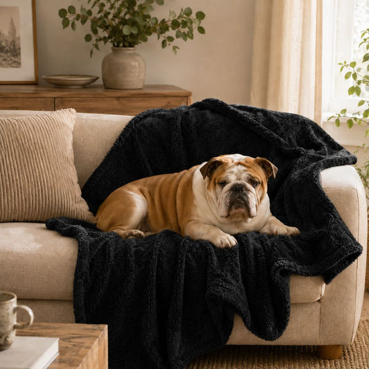 Sir Waggington Sherpa Waterproof Dog Blanket