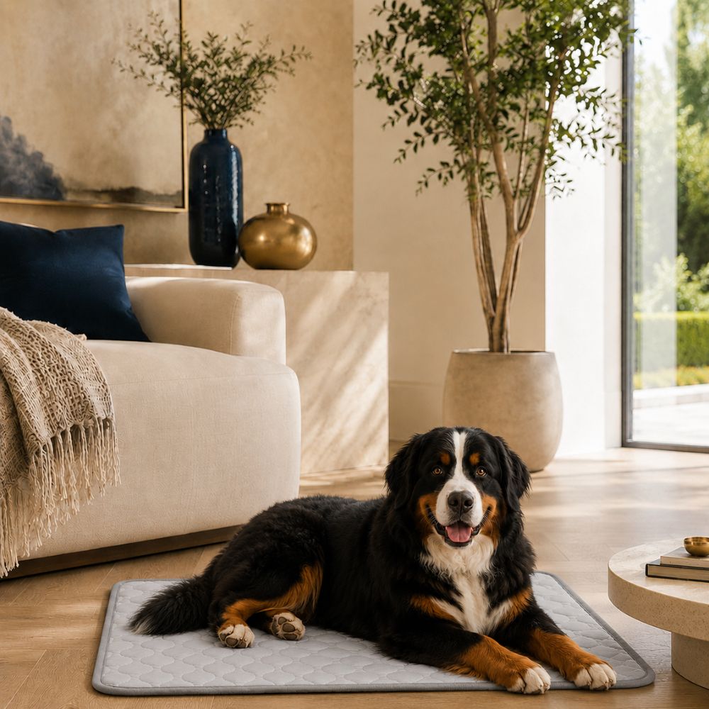 Non-toxic cooling gel dog mat by Sir Waggington, no plug required, cools on contact