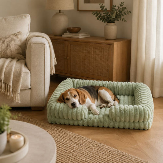 Sir Waggington Calming Plush Fluffy Dog Bed