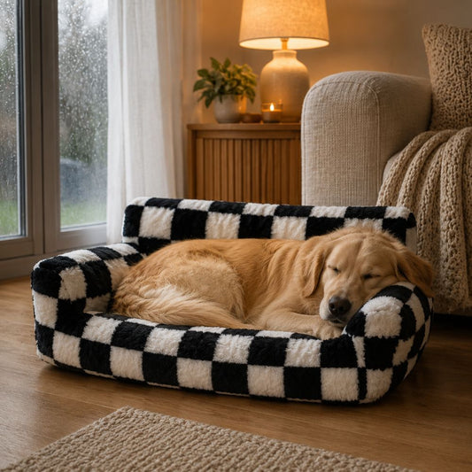 The Knightsbridge Plush Sofa Dog Bed