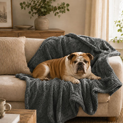 Sir Waggington Sherpa Waterproof Dog Blanket