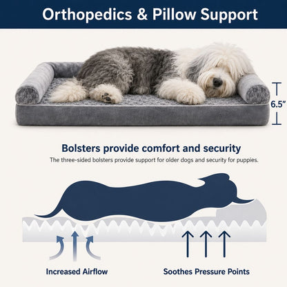 Sir Waggington Memory Foam Orthopaedic Large Dog Bed