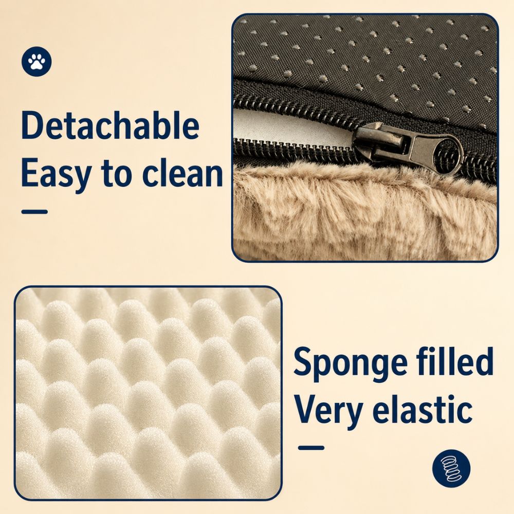 The Harley Street Faux Fur Orthopaedic Dog Bed
