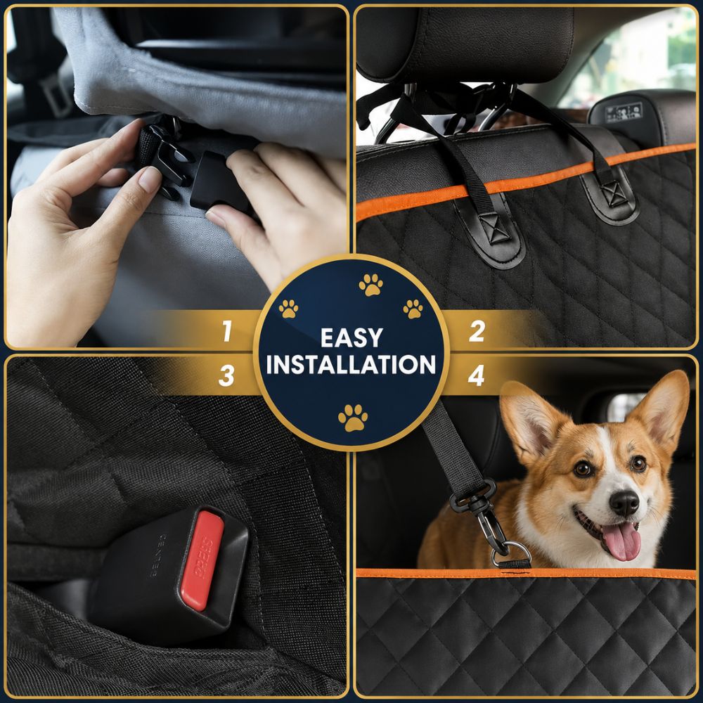 Sir Waggington Waterproof Dog Car Seat Cover & Hammock