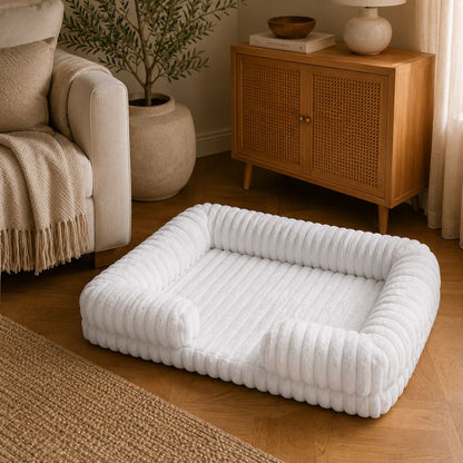 Sir Waggington Calming Plush Fluffy Dog Bed