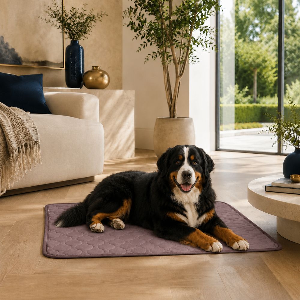 The Chelsea cooling mat by Sir Waggington shown from above with pressure-activated gel surface
