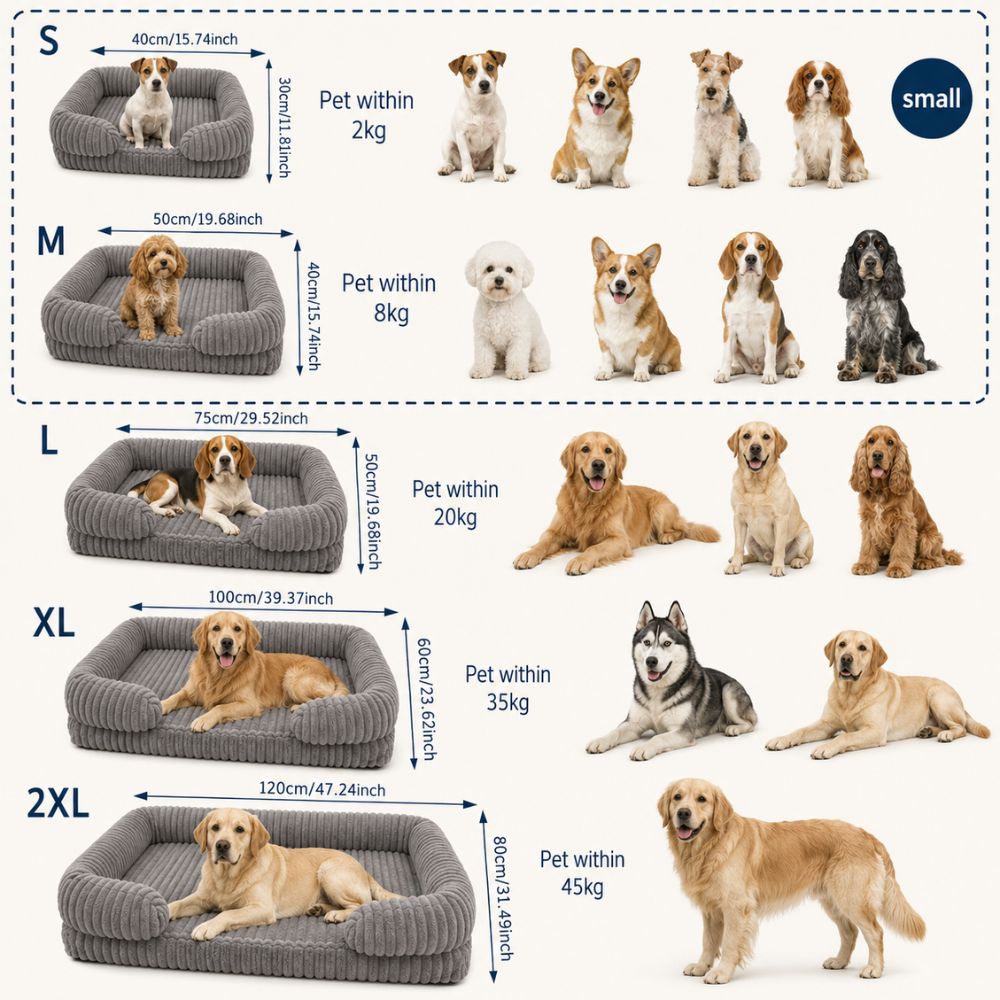 Sir Waggington Calming Plush Fluffy Dog Bed